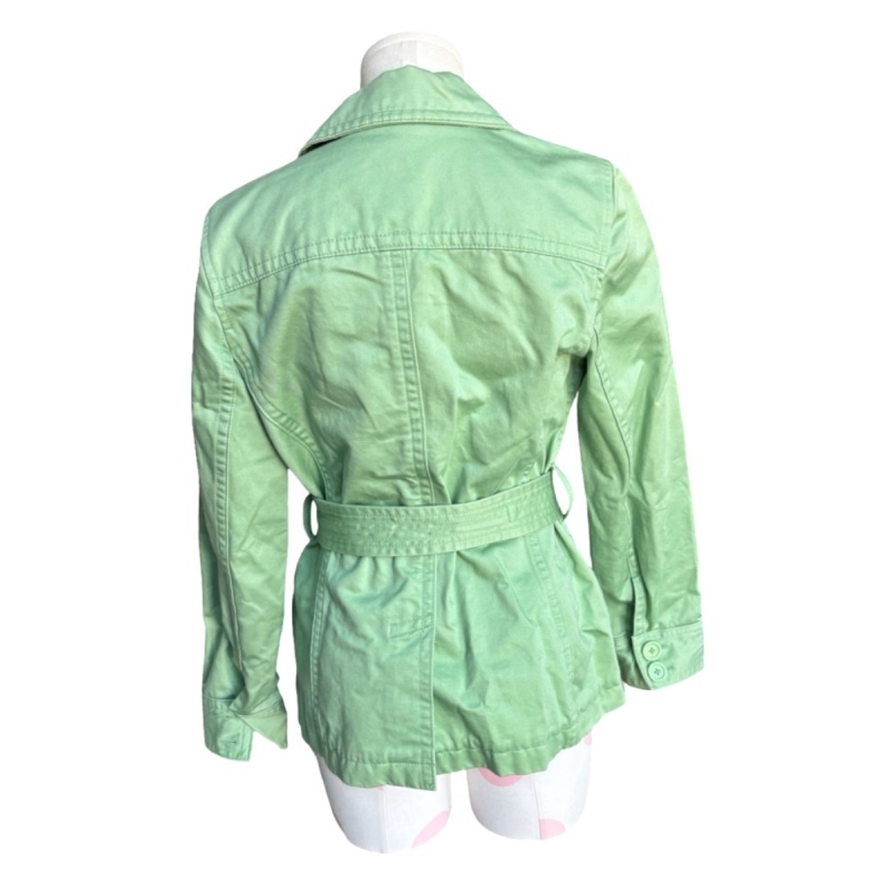 Gap Mint Green Short Trench Coat- size Small - Picture 4 of 7